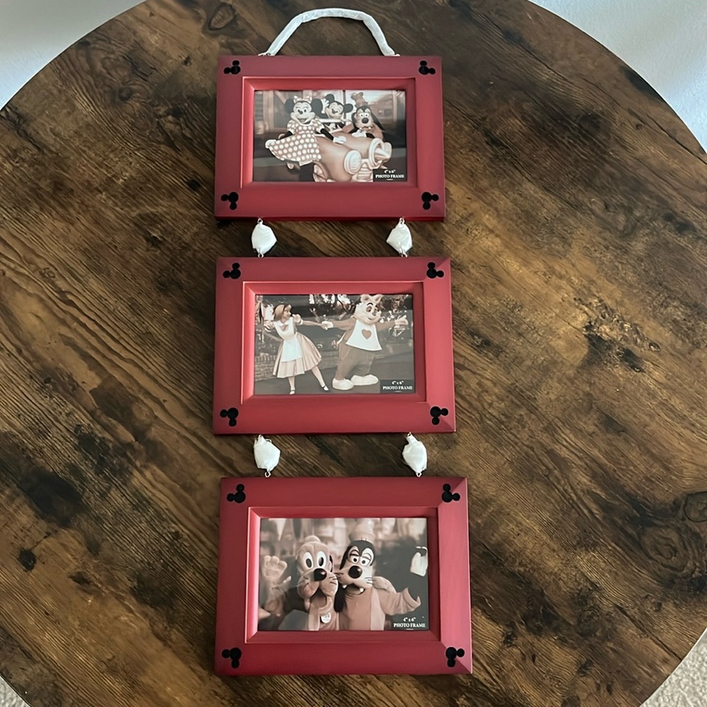 Disney Parks Vertical Wooden Frame Cherry Finish